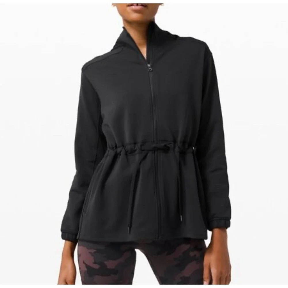 Lululemon Jacket‎ Women's Size 10 Black Full Zip Hooded Athletic